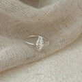 wholesale S925 Sterling Silver French Croissant Ring Women's Design Creative Niche New Korean Style Fashion Band-0-5