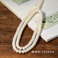 wholesale Metal material natural white bodhi seed round bead spacer bead, star and moon vajra matching bead handmade DIY beading cultured accessory tassel ornament-0-12