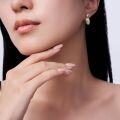 925 Silver Gold Ins Style Hypoallergenic Moissanite Luxury Earrings Wholesale-0-2
