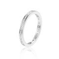 wholesale S925 Sterling Silver Chic Unisex Cross-Border Rectangular Zirconia Imitation Diamond Stacking Ring, Non-Tarnish-0-0