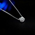 925 Sterling Silver 1-Carat D-Grade Moissanite Nose Stud Diamond Necklace, Women's Fashion Pendant-0-1