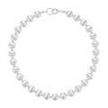 wholesale S925 Sterling Silver Round Bead Brushed Heavy Work Necklace for Women, New Trendy Versatile Niche High-End Bracelet-0-4