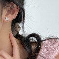 wholesale S925 Sterling Silver Fresh Sweet Exquisite Minimalist Advanced Niche New Four-Petal Flower Earrings M05924-0-1