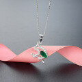 wholesale S925 Sterling Silver Cross-Border European and American Fashion Trendy Frog Pendant Necklace with Inlaid Zirconia-0-5