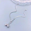 wholesale S925 Sterling Silver Maker's Fashion Happy Lily of the Valley Bell Pendant Minimalist Silver Bracelet Simple Niche Design Advanced Bracelet-0-3