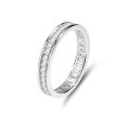 wholesale S925 Sterling Silver Zirconia Seven Princess Ring for Women, Small and Niche Stackable Row Ring,HW。-0-29