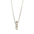 wholesale S925 silver gold-plated three-diamond bar pendant necklace for women, designed for cross-border bestsellers-0-4