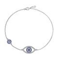 wholesale S925 Sterling Silver Evil Eye Bracelet for Women, Premium Blue Eye Design, Unique and Luxurious Style Accessory-0-8