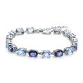 wholesale S925 Sterling Silver Natural Gemstone Topaz Bracelet for Women,-0-4