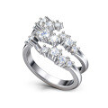 S925 Adjustable Stackable Moissanite Birthday Couple Ring-0-4