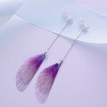 wholesale S925 metal new chic style earrings for women exaggerated round face slimming long drop tassel accessories-0-2