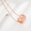 Sterling Silver S925 New Simple Necklace Women's Luxury Small Heart Pendant Tube Fashion Pendant Chain-0-0