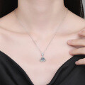 Metal Alloy Cross-border Moissanite Skirt Necklace, Elegant 1-Carat Women's Choker Wholesale-0-2