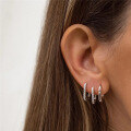 wholesale Copper O-shaped Zircon Ear Climbers For Women, Minimalist Andins。-0-4