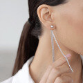 wholesale Metal Material: 925 Sterling Silver Jingxu New Product Long Tassel Earrings Drop Earrings Ins Style Geometric Sphere Earrings for Women Cross-border-0-2