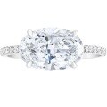 wholesale S925 Sterling Silver Simulated Diamond Oval 8*10mm Radiant Cut 3 Carat Ring-0-4