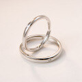 wholesale S925 Silver Single Diamond Couple Ring, Simple and Luxurious, Minimalist Plain Band Matching Rings for Men and Women R01246-0-4