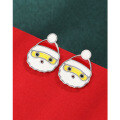 wholesale 925 Sterling Silver Santa Claus Earrings, Small Batch Design, Premium Feel, New Arrival, Autumn Winter Holiday Earrings-0-2