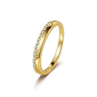 S925 Sterling Silver Inside-Outside Arc Moissanite Ring for Women Wholesale-Inlaid with moissanite  No. 5