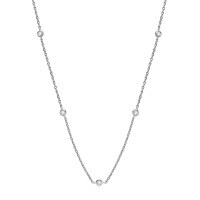S925 Sterling Silver Moissanite Cross Pendant Necklace for Women-Stacked necklaces [Starry Sky] White Gold  925 Silver