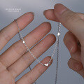 wholesale S925 Solid Silver Korean Minimalist Fresh Love Heart Necklace For Women, Versatile Layering Collarbone Chain Wholesale-0-2
