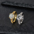wholesale 925 Sterling Silver 2 Carat Moissanite Ring for Women, Niche High-End Luxury Jewelry, Cross-Border Wholesale European and American Jewelry-0-2