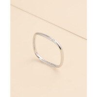 wholesale 925 Sterling Silver Square Ring for Women, Light Luxury, Niche, Simple, Internet-Famous Same Style, Ins Style, High-End, Diamond-Embedded Minimalist Band-Platinum>No. 12