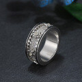 wholesale Metal material, Cloud Traction Silver Jewelry gear rotating ring for men and women, internet-famous gear ring, fortune rotating ring, couple's ring, stress-relief-0-0