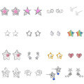 wholesale Metal: S925 Sterling Silver Cute Star Ear Studs For Women, High-end Sense, Sweet, Ins Style, Popular Luxury Sterling Silver Earrings, Adorable-0-0