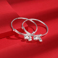wholesale S999 Pure Silver Baby Full Moon Gift Unisex Infant Peanut Bell Bracelet Children's Jewelry Wholesale-0-3
