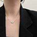wholesale Pure silver U-shaped snake bone chain necklace for women, Korean Dongdaemun ins trendy lightweight luxury clavicle necklace-0-0