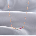 wholesale S925 silver electroplated new trendy Korean-style women's necklace set wholesale from the source factory-0-4