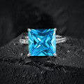 wholesale 925 Silver Shipei Jewelry 8 Carat Luxury Princess Cut 12*12 Synthetic High Carbon Diamond Ring for Women, Drop Shipping-0-6