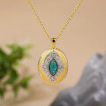 wholesale S925 Gold-Plated Silver with Buccellati, Medieval Style Opal Ring Necklace Earring Set by-0-1