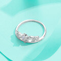 wholesale S925 Sterling Silver Moissanite Crown Ring for Women, Simple and Fashionable Petite Style, Exquisite Light Luxury Trendy Personality Closed Design-0-2