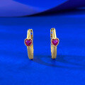 wholesale S925 Gold-Plated Sterling Silver Spring and Summer New Love 10-Point Small Stud Earrings, Fashionable and Versatile Style with a High-End Feel-0-1