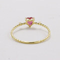 wholesale 18K Metal Geometric Minimalist Fashion Commuting Ruby Full-Cut Diamond Ring-0-3
