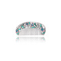 wholesale S999 Pure Silver Vintage Handmade Enamel Comb, Silver Comb, Solid Silver Health Scraping Gift for Elders and Girlfriends-0-4