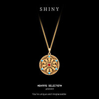 Sterling Silver Eight Treasures Compass Necklace, Ancient Craftsmanship, Moissanite, New Chinese Style.-S925 Sterling Silver Gold  925 Silver