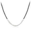 wholesale S925 Sterling Silver Natural Black Agate Tassel Necklace for Women, Korean Stall Goods, Xiaohongshu Viral Collarbone Chain-0-4