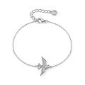 wholesale 925 Sterling Silver Peace Dove Necklace Bracelet Earrings Pigeon Set, Ins Simple High-end European and American Style-0-6