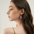 wholesale S925 Sterling Silver Baroque Pearl Earrings, Natural, Versatile and Stylish, Direct from Manufacturer-0-4