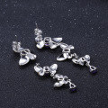 wholesale S925 Silver High-End Designer Gemstone Earrings, Natural Butterfly Design with Genuine Amethyst Ear Drops-0-3