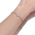 wholesale S925 Sterling Silver Double-Sided Square Star Bracelet, Stylish and Versatile Ins Style Light Luxury Daily Wear by Mujing Jewelry-0-4