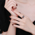 wholesale S925 silver vintage distressed creative multi-layer line interwoven elegant open ring for women-0-2