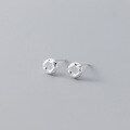 wholesale S925 Sterling Silver Sweet and Cute Ins Style Polished Crossed Heart Stud Earrings Women's Elegant Jewelry M05388-0-8