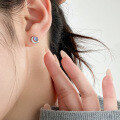 wholesale S925 Sterling Silver Minimalist Small Ins Niche Elegant Inlaid Diamond Star Moon Cat Eye Stud Earrings M06148-0-1