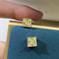 S925 Silver High Carbon Diamond Stud Earrings, 6*6mm Princess Cut, Clearance with Free Shipping-0-0
