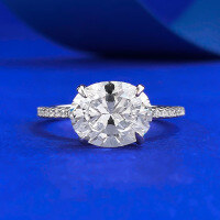 wholesale S925 Silver Plated Simulated Diamond 8*10mm Radiant Cut 3 Carat Ring-R248 White Diamond No. 8