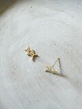wholesale 9K Gold French Petite Lucky Star Earrings, Fashionable, Luxurious, Versatile, and Sophisticated with an Upscale and Grand Ambiance-0-2